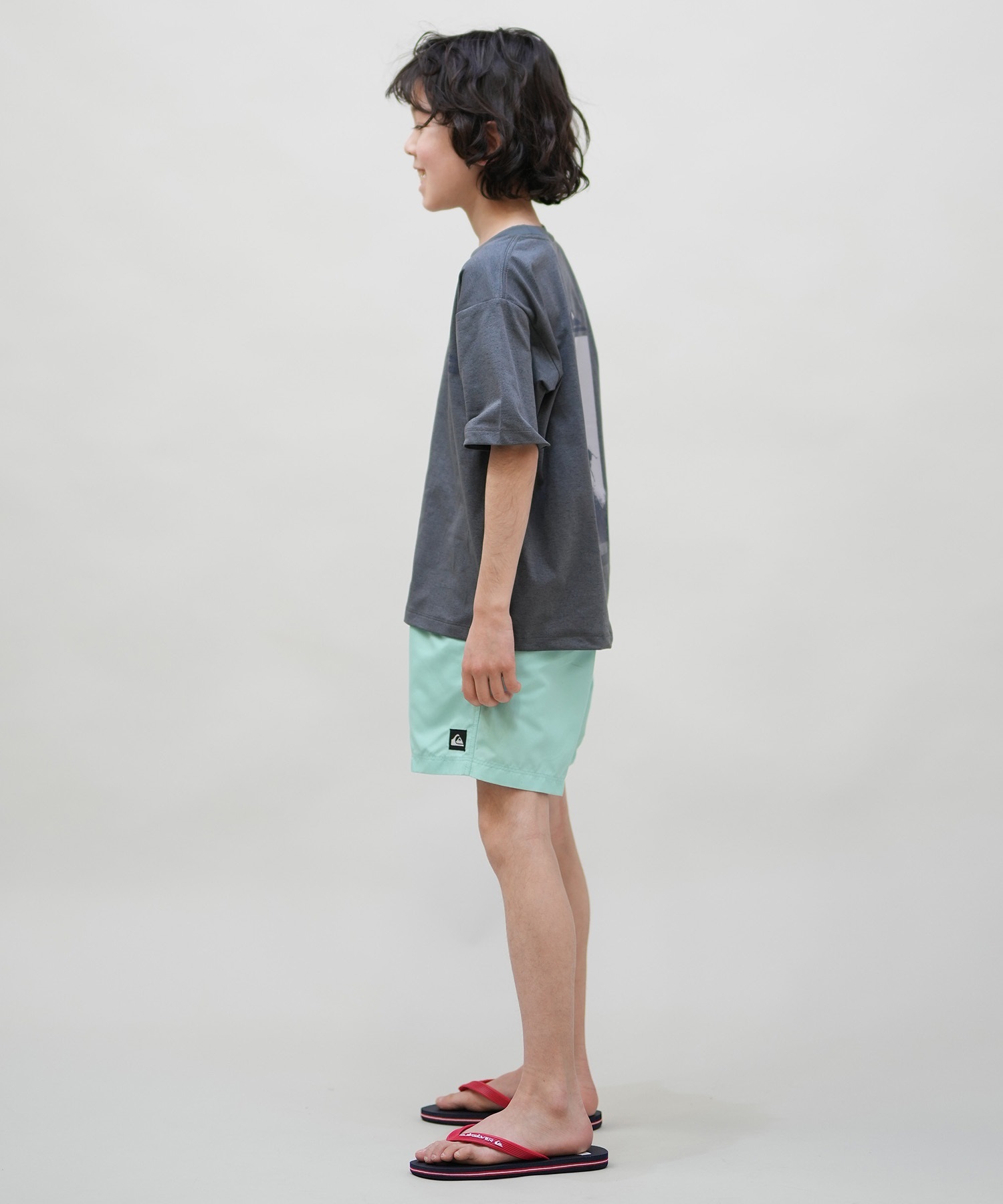 QUIKSILVER クイックシルバー 水着 ラッシュガード 半袖 Tシャツ キッズ ジュニア 子供 UVカット GC QUIK DROP SS YOUTH KLY251602M(WHT-130cm)