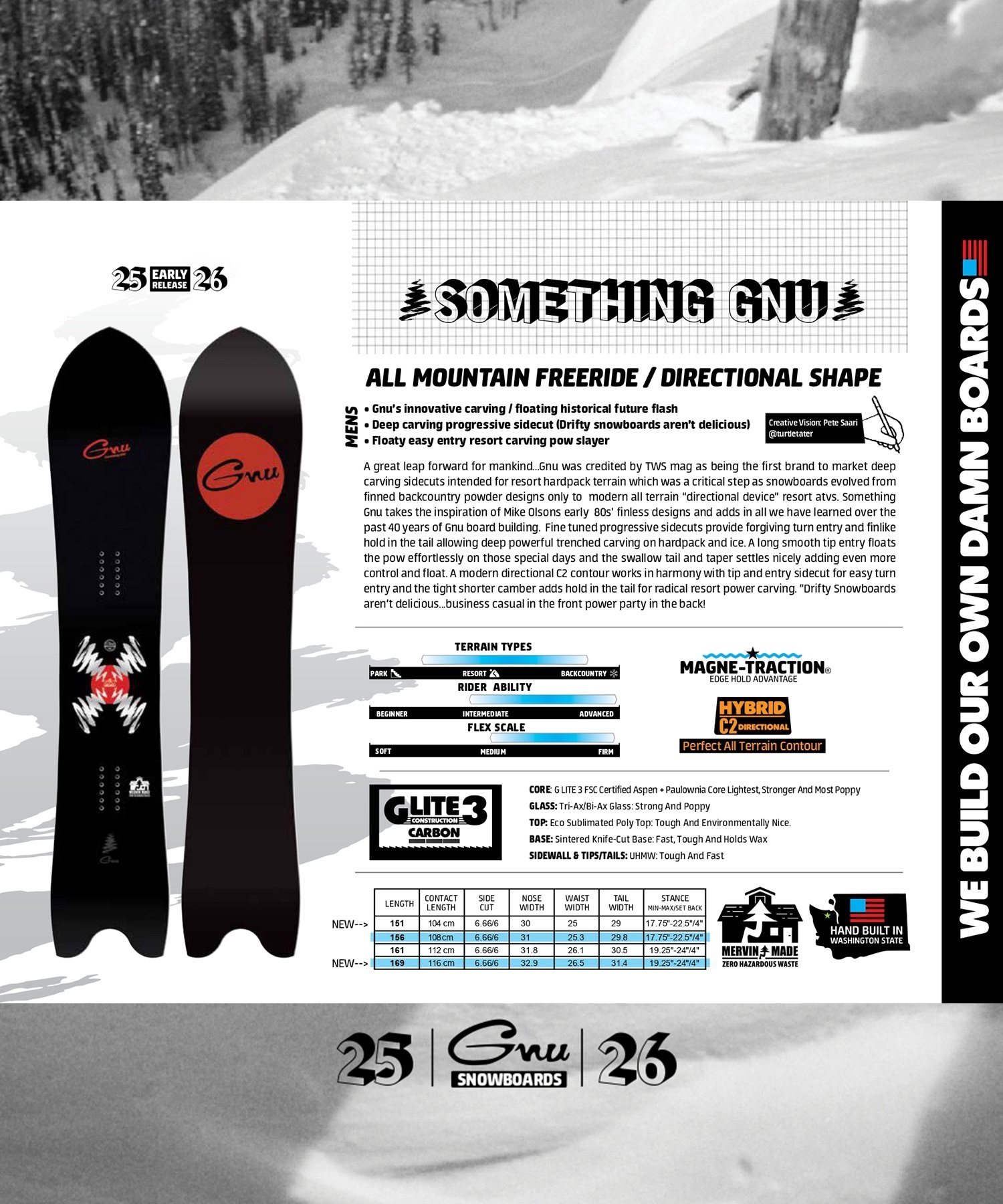 2526】GNU グヌー スノーボード 板 メンズ SOMETHING GNU ムラサキ