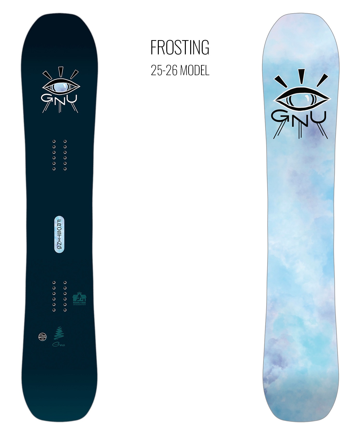 GNU Unicorn スノーボード板 GNU Unicorn スノーボード板 GNU Snowboards 2024-2025 | GNU