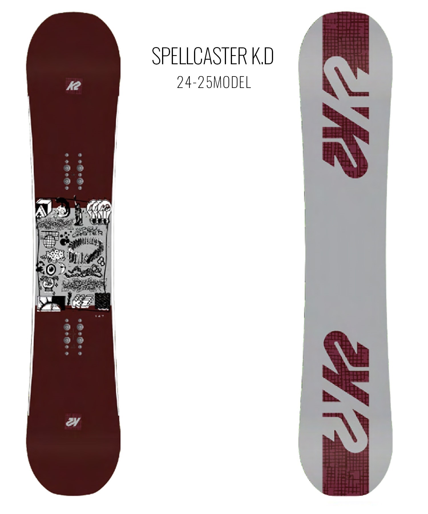 スノーボード　k2 板　レディース　142 K2 ケーツー スノーボード 板 レディース SPELLCASTER K.D ムラサキ