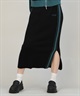 CONVERSE コンバース ロングスカート レディース ニットスカート サイドライン ナロースカート セットアップ対応  5487-6462(49BK-M)