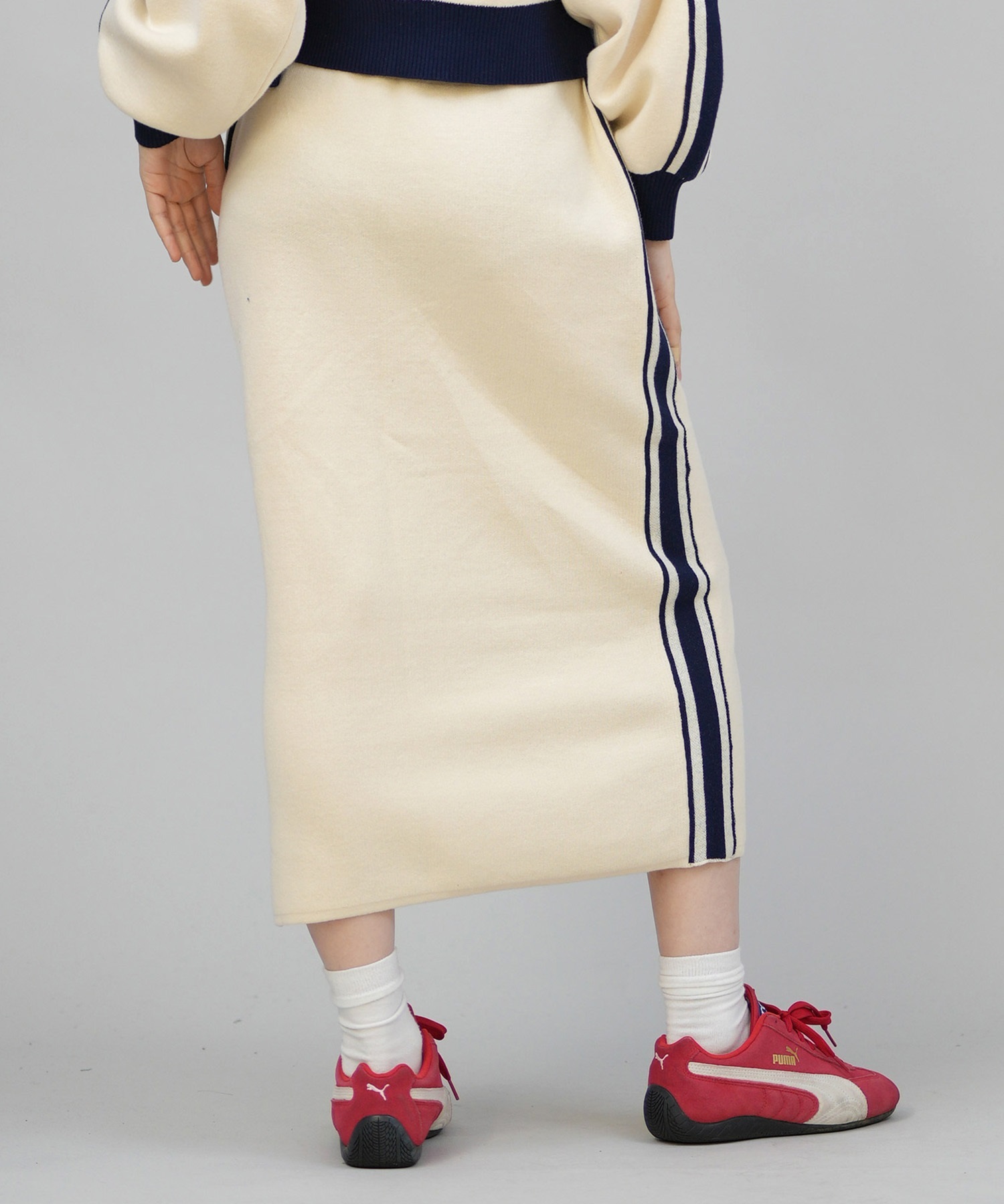 CONVERSE コンバース ロングスカート レディース ニットスカート