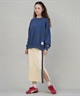 CONVERSE コンバース ロングスカート レディース ニットスカート サイドライン ナロースカート セットアップ対応  5487-6462(49BK-M)