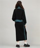 CONVERSE コンバース ロングスカート レディース ニットスカート サイドライン ナロースカート セットアップ対応  5487-6462(49BK-M)