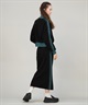 CONVERSE コンバース ロングスカート レディース ニットスカート サイドライン ナロースカート セットアップ対応  5487-6462(49BK-M)