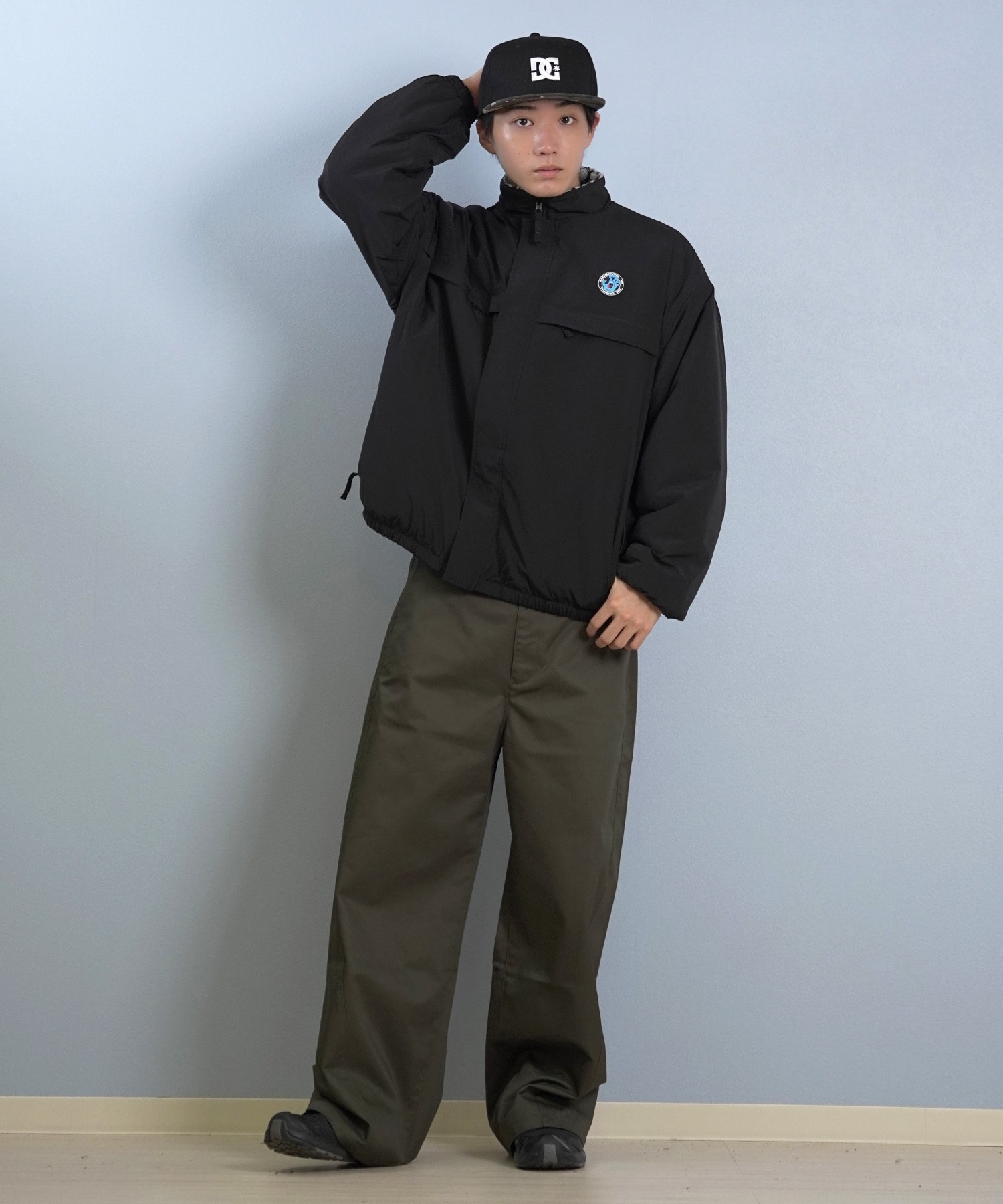 BIG SAM 三沢基地45周年記念 ジャケット　カーキ　シルベスター【コラボ】 □ウエストシェイプペプラムジャケット《セットアップ可》《WEB限定