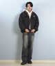 SANTA CRUZ サンタクルーズ アウター メンズ リバーシブル ジャケット ボア レオパード柄 MFG Hand MONO REVERSIBLE BOA JACKET 502254101(ALLBK-M)