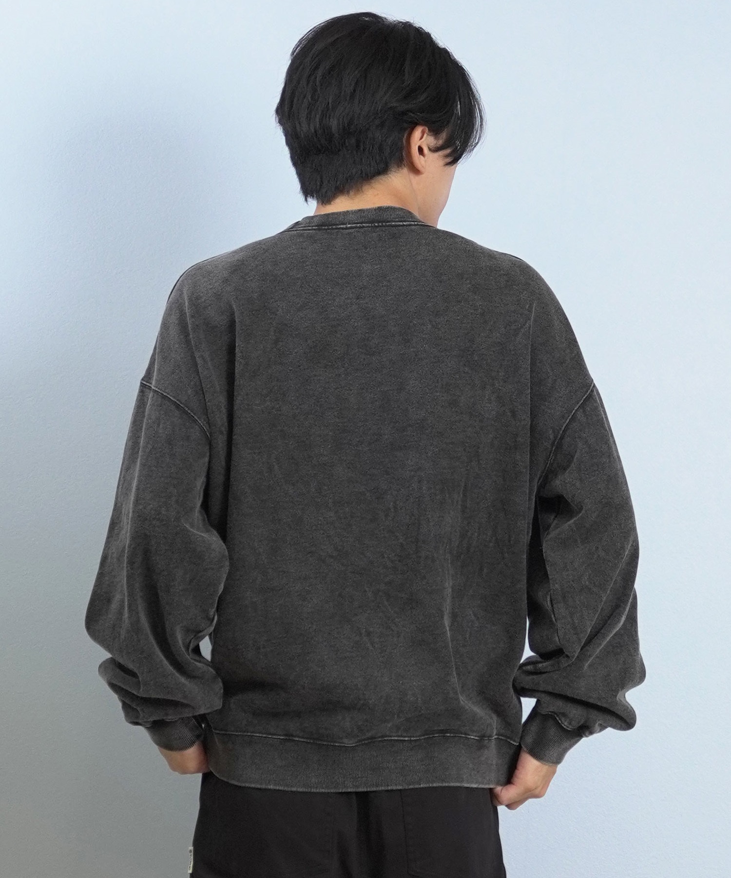 PULSE ⭐︎トレーナー トレーナー ポンチスウェード ヒゲ刺繍 クルーネック トレーナー