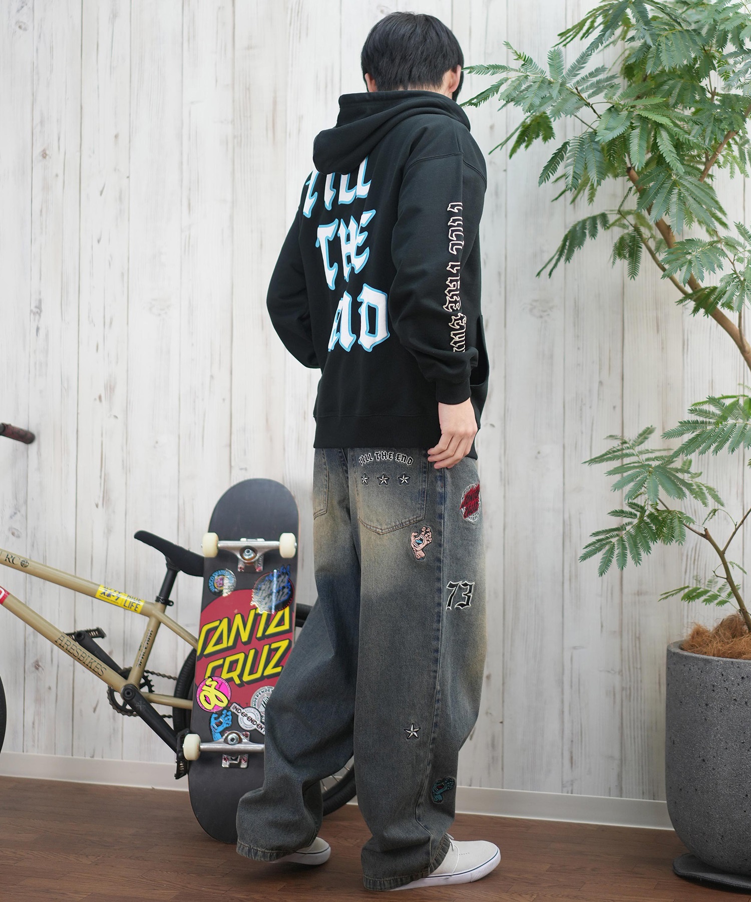 SANTACRUZ サンタクルーズ パーカー ジップアップ メンズ バック