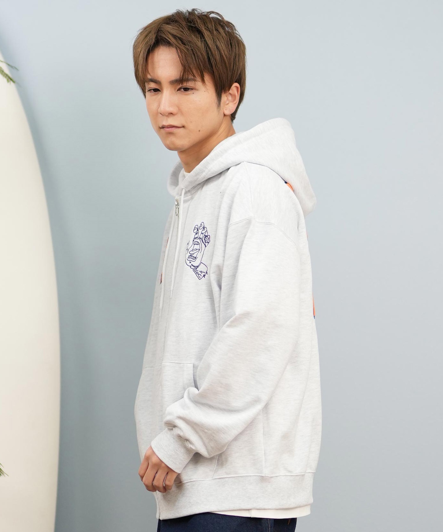 SANTACRUZ サンタクルーズ パーカー ジップアップ メンズ バック