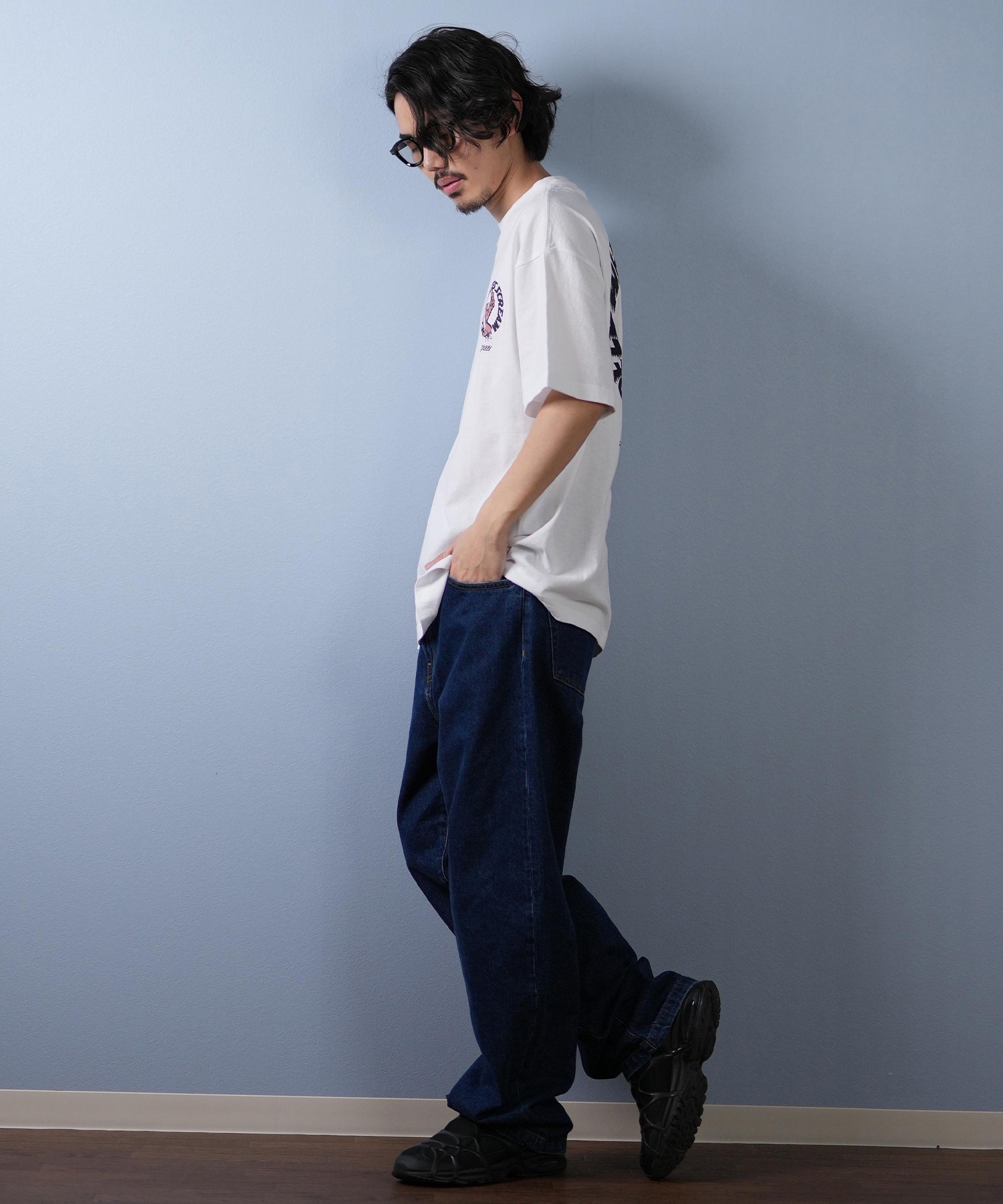 SANTACRUZ サンタクルーズ 半袖 Tシャツ メンズ バックプリント ロゴ スクリーミングハンド 502252401 ムラサキスポーツ限定(WHITE-M)