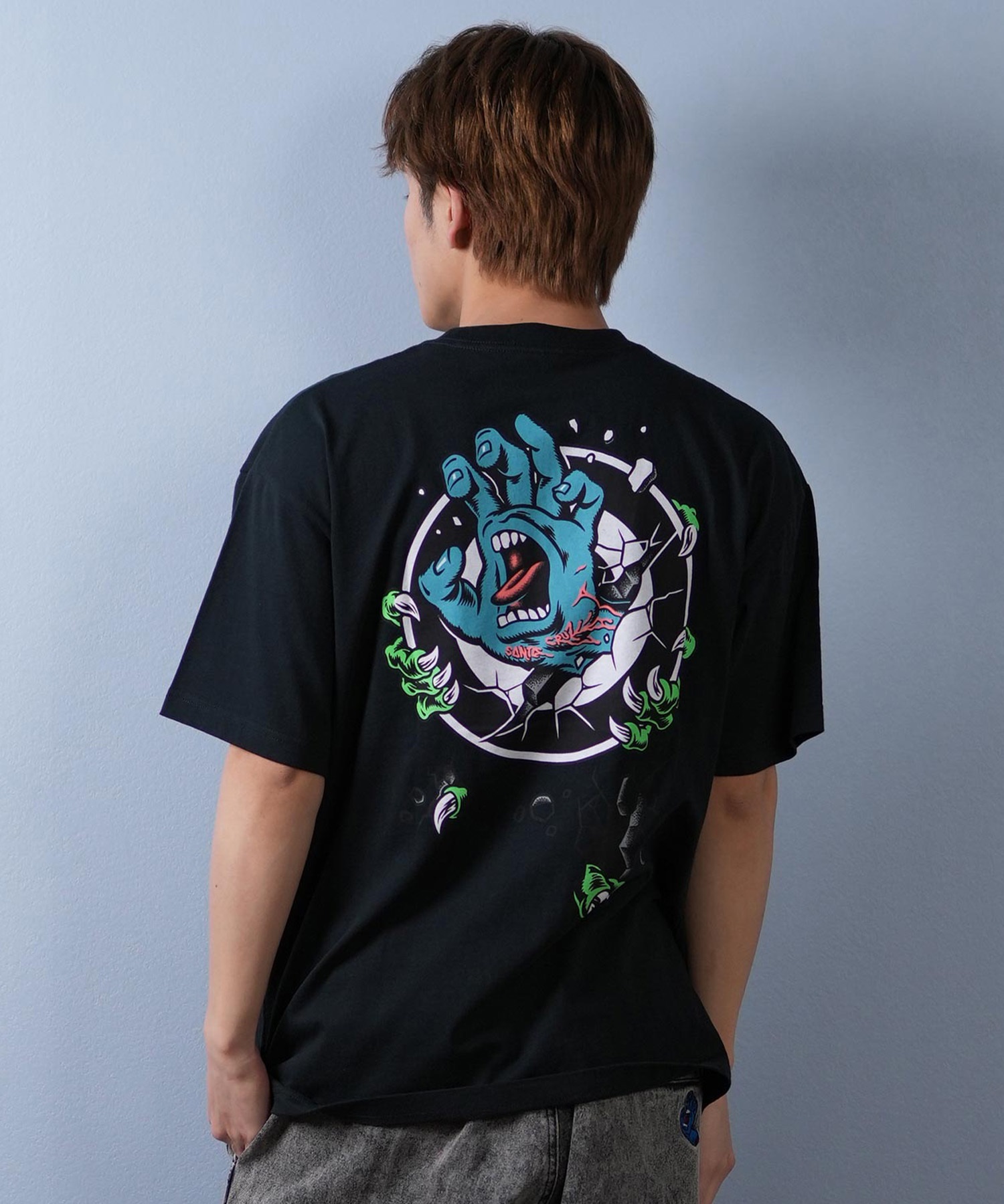 スタンダードカルフォルニア サンタクルーズ コラボ Tシャツ 水色 青