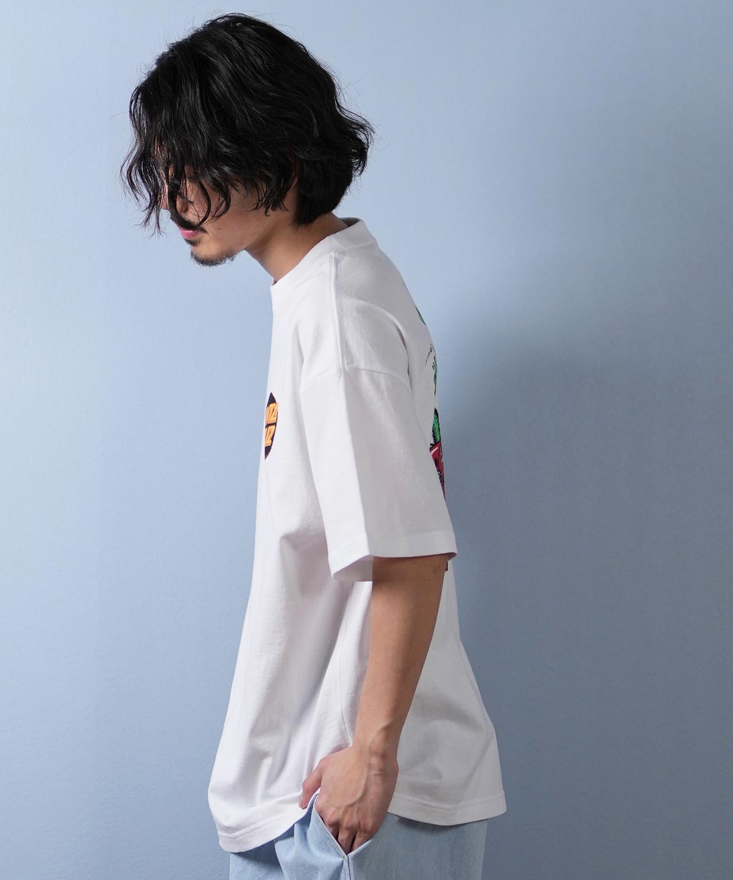 SANTACRUZ サンタクルーズ 半袖 Tシャツ メンズ バックプリント ロゴ 502252408 ムラサキスポーツ限定(WHITE-M)