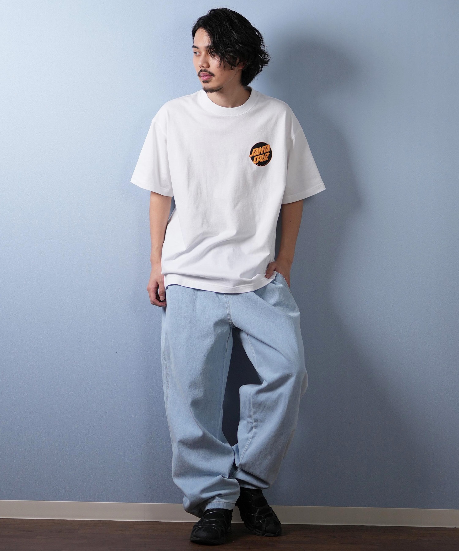 SANTACRUZ サンタクルーズ 半袖 Tシャツ メンズ バックプリント ロゴ 502252408 ムラサキスポーツ限定(WHITE-M)
