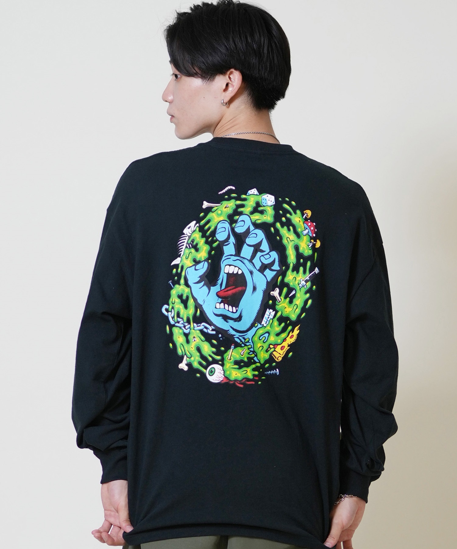 SANTACRUZ サンタクルーズ 長袖 Tシャツ ロンT メンズ バックプリント