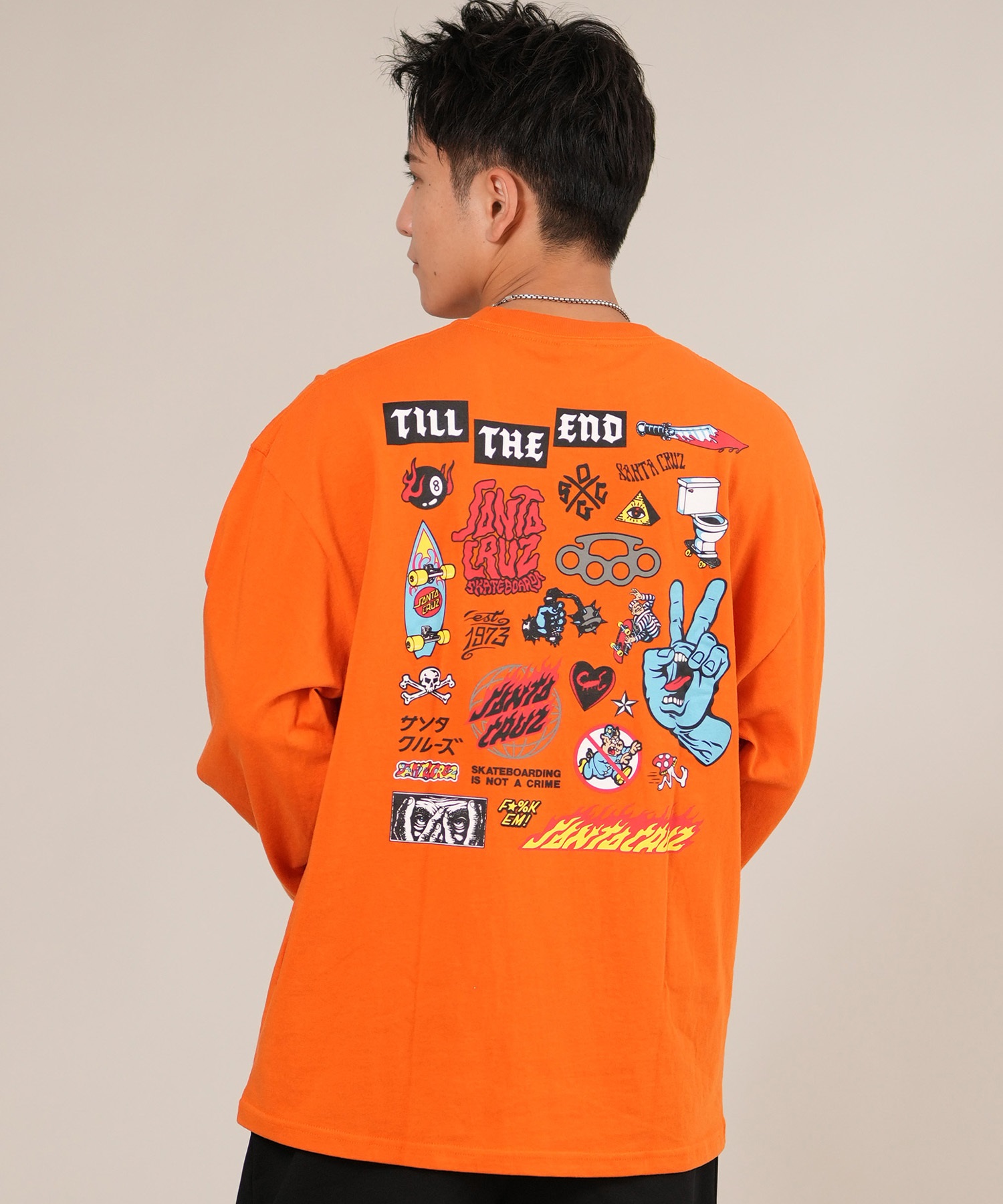 SANTACRUZ サンタクルーズ 長袖 Tシャツ ロンT メンズ バック