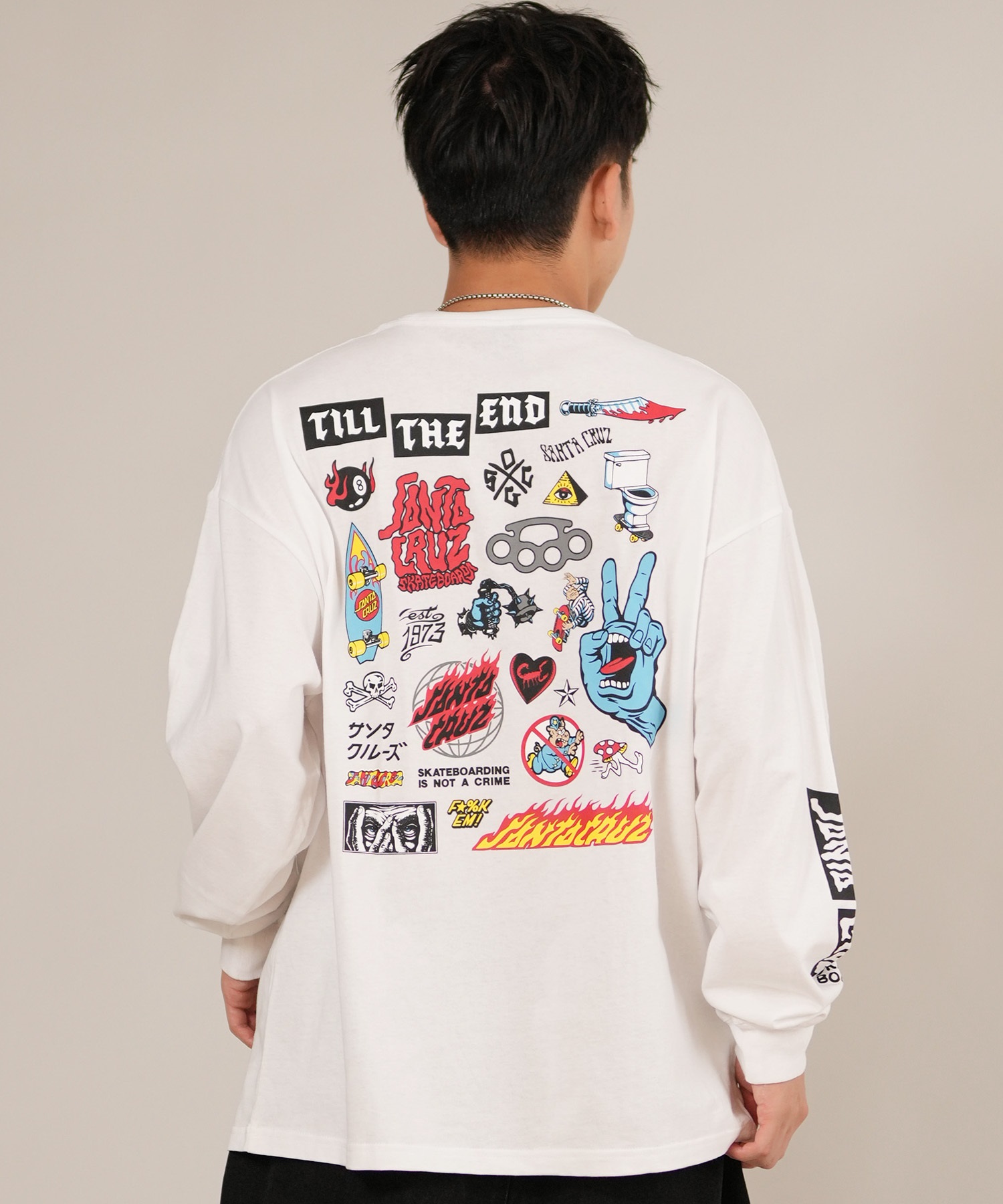 SANTACRUZ サンタクルーズ 長袖 Tシャツ ロンT メンズ バックプリント