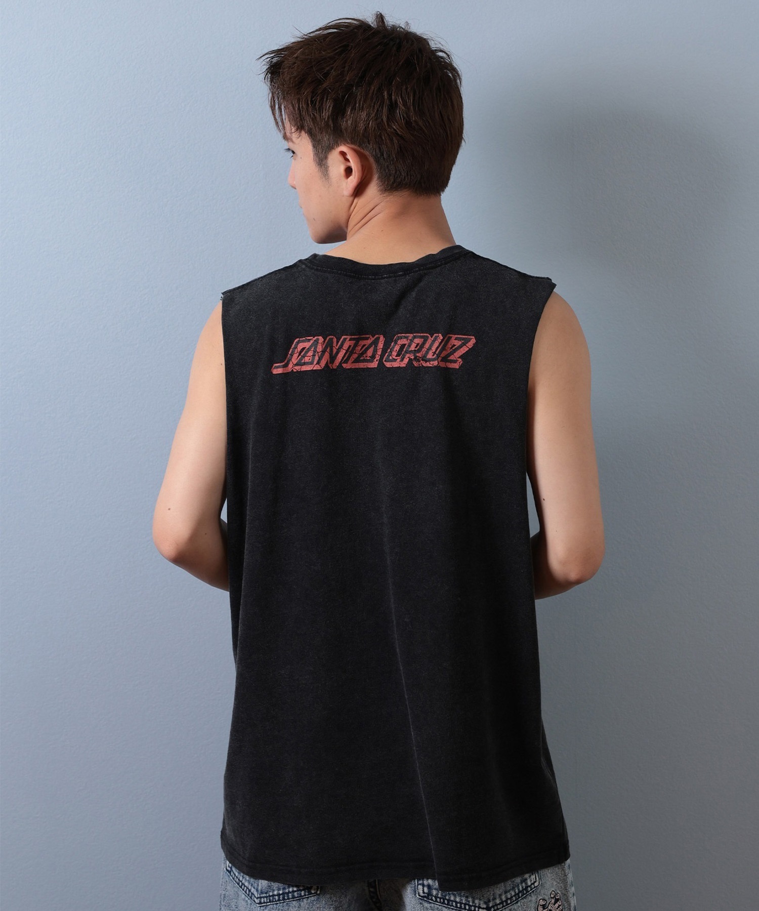 SANTACRUZ サンタクルーズ タンクトップ レディース バックプリント 古着風 ヴィンテージ加工 502253438 SANTACRUZ サンタクルーズ タンクトップ レディース バック