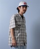 SANTACRUZ サンタクルーズ 半袖 シャツ メンズ チェック柄 502252201 ムラサキスポーツ限定(WHITE-M)
