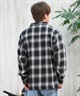 SANTACRUZ サンタクルーズ 長袖 シャツ メンズ オンブレチェックシャツ ビッグシルエット 502251201 ムラサキスポーツ限定(WHITE-M)