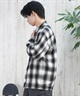 SANTACRUZ サンタクルーズ 長袖 シャツ メンズ オンブレチェックシャツ ビッグシルエット 502251201 ムラサキスポーツ限定(WHITE-M)
