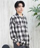 SANTACRUZ サンタクルーズ 長袖 シャツ メンズ オンブレチェックシャツ ビッグシルエット 502251201 ムラサキスポーツ限定(WHITE-M)