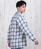SANTACRUZ サンタクルーズ 長袖 シャツ メンズ オンブレチェックシャツ ビッグシルエット 502251201 ムラサキスポーツ限定(WHITE-M)