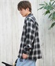 SANTACRUZ サンタクルーズ 長袖 シャツ メンズ オンブレチェックシャツ ビッグシルエット 502251201 ムラサキスポーツ限定(WHITE-M)