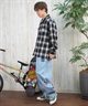 SANTACRUZ サンタクルーズ 長袖 シャツ メンズ オンブレチェックシャツ ビッグシルエット 502251201 ムラサキスポーツ限定(WHITE-M)