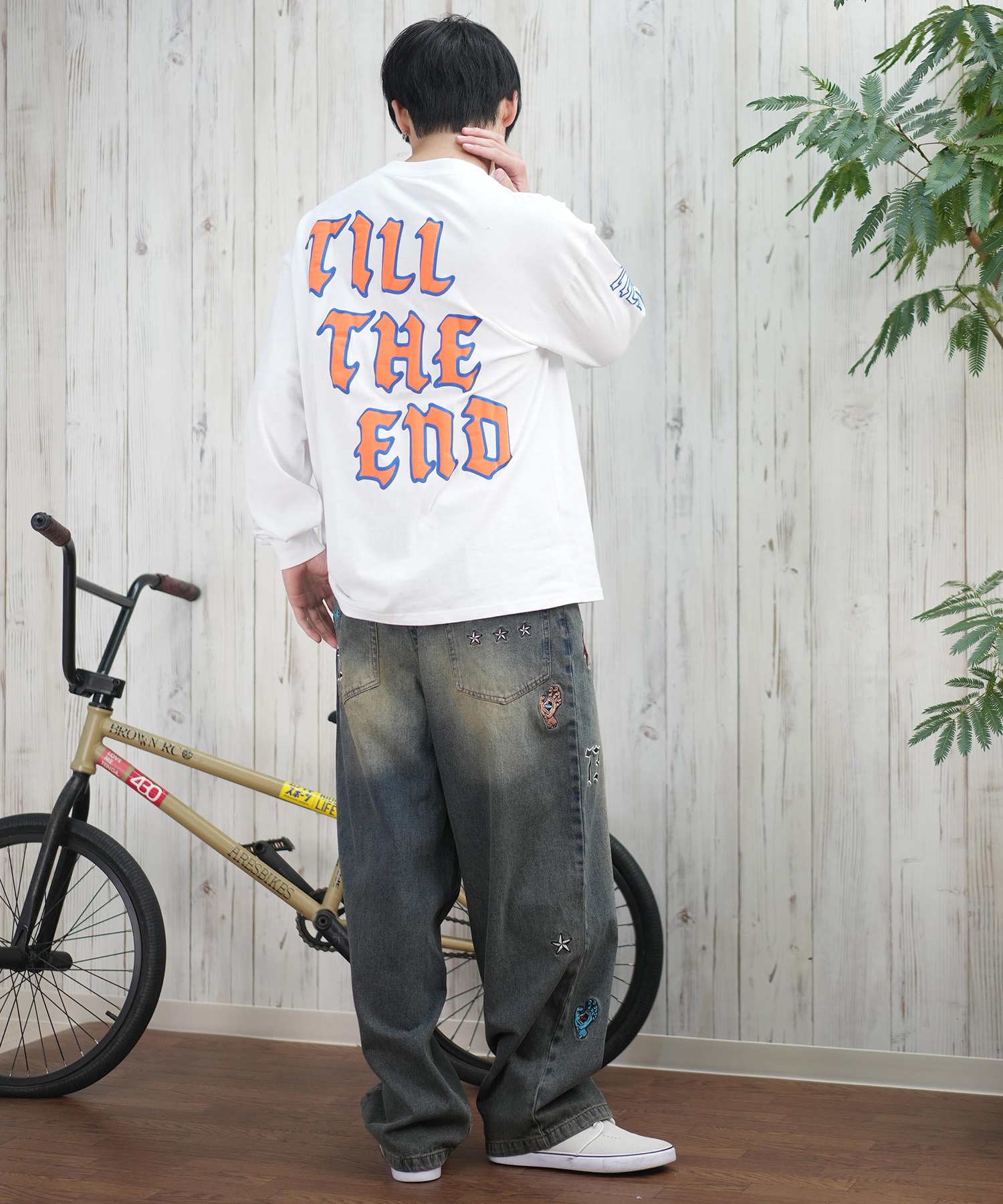 SANTACRUZ サンタクルーズ ロングパンツ デニム メンズ ロンパン パッチジーンズ 502251501 ムラサキスポーツ限定(BKDSW-S)