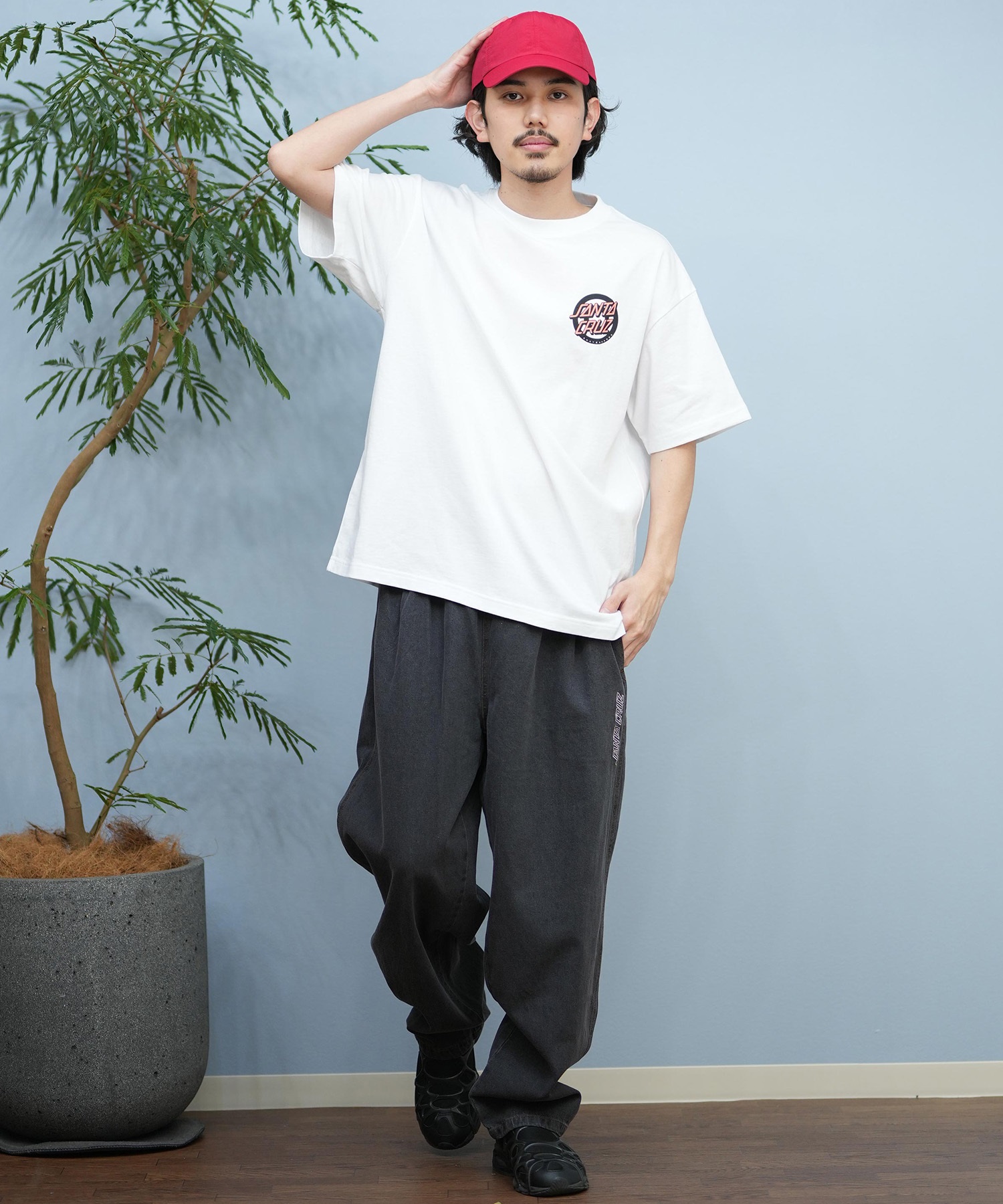 SANTACRUZ サンタクルーズ ロングパンツ メンズ ロンパン ワイドシルエット 502252501 ムラサキスポーツ限定(BKDSW-S)
