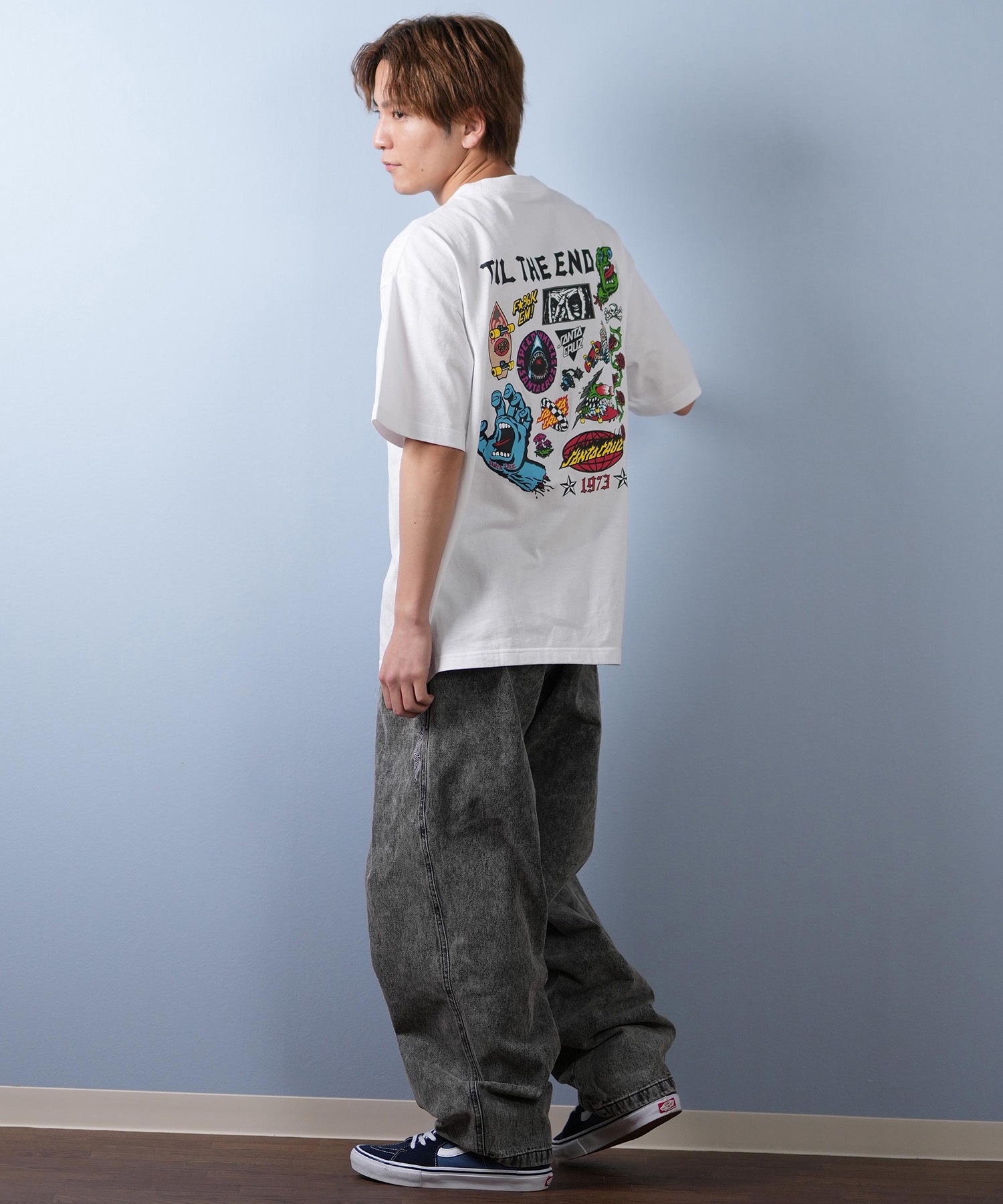 SANTACRUZ サンタクルーズ ロングパンツ メンズ ロンパン ワイドシルエット 502252501 ムラサキスポーツ限定(BKDSW-S)