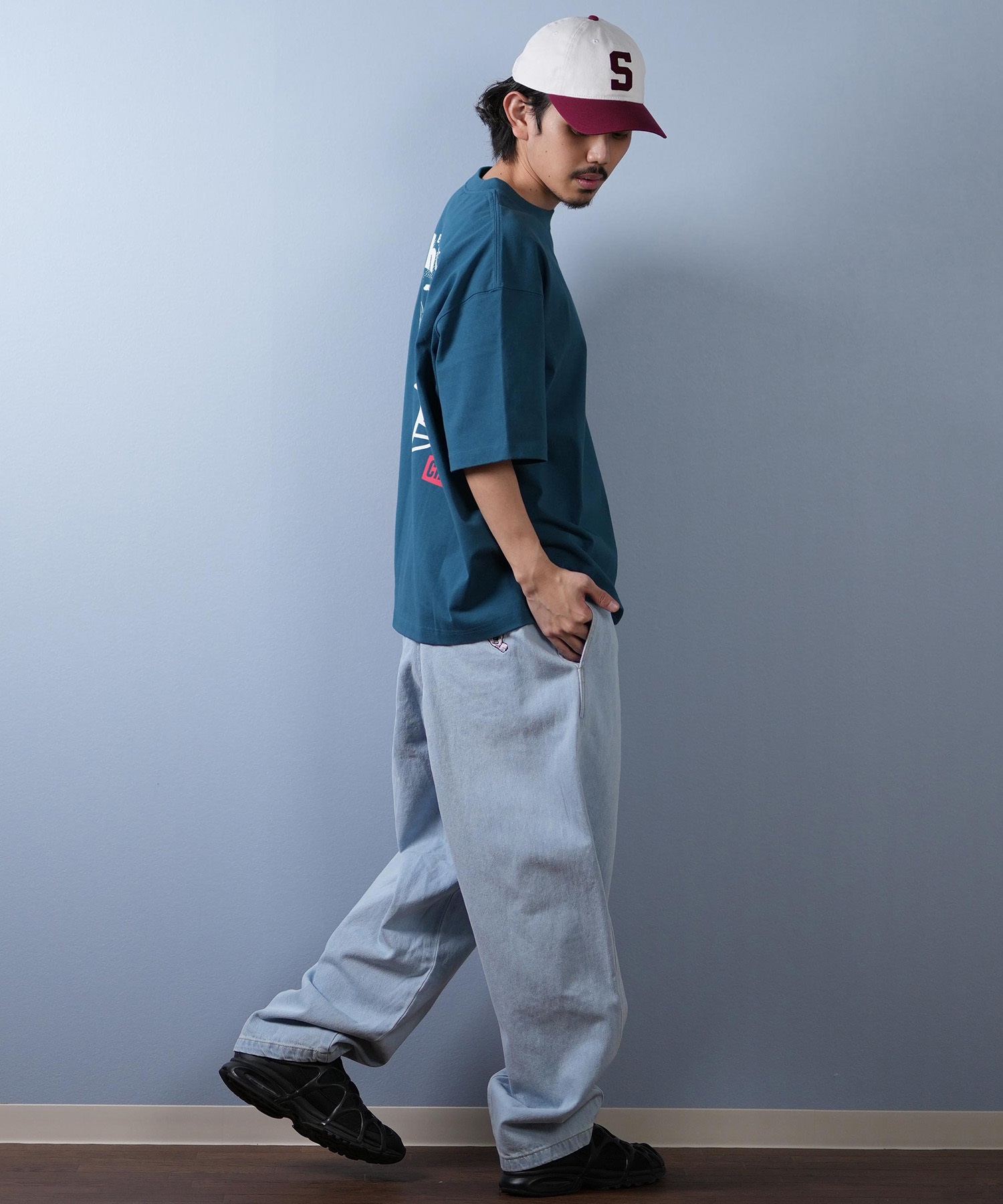 SANTACRUZ サンタクルーズ ロングパンツ メンズ ロンパン ワイドシルエット 502252501 ムラサキスポーツ限定(BKDSW-S)