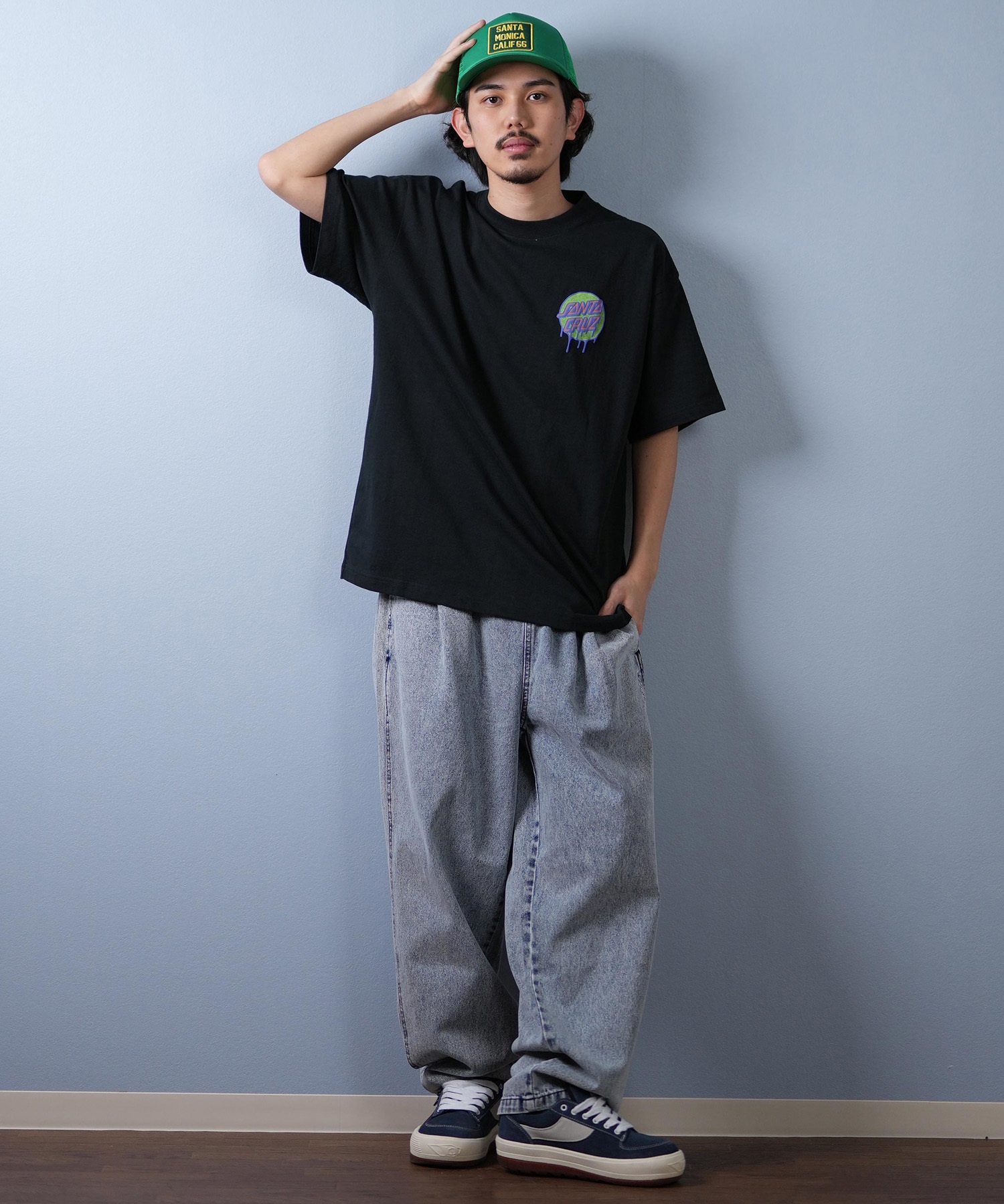 SANTACRUZ サンタクルーズ ロングパンツ メンズ ロンパン ワイドシルエット 502252501 ムラサキスポーツ限定(BKDSW-S)