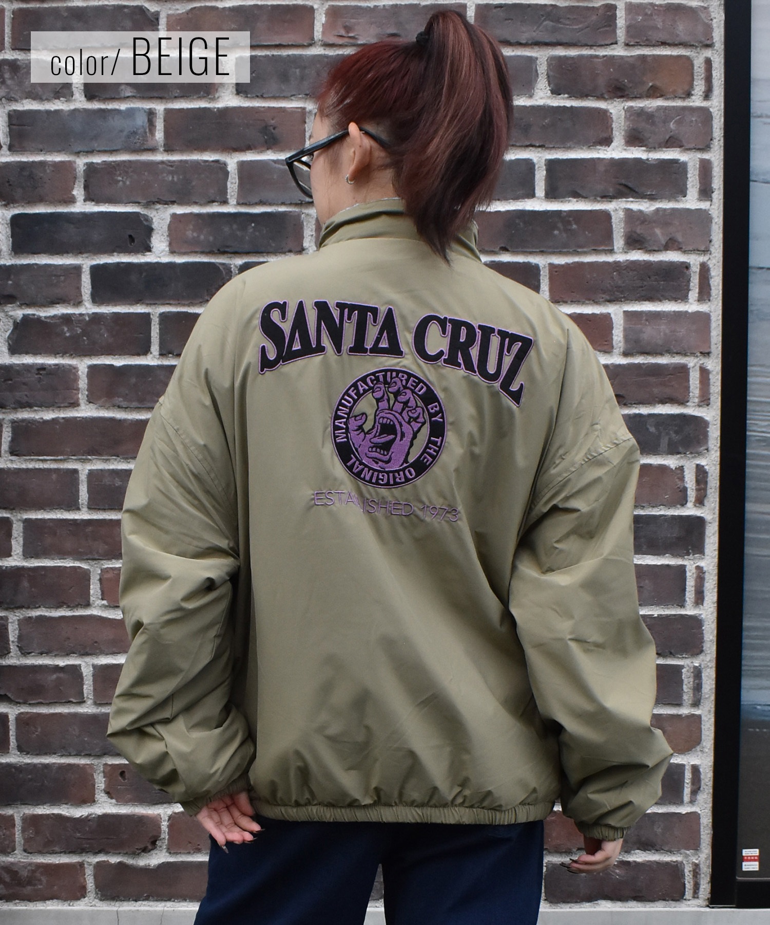 SANTA CRUZ サンタクルーズ アウター レディース リバーシブル ジャケット ボア レオパード柄 MFG Hand MONO REVERSIBLE BOA JACKET 502254131(BEIGE-M)