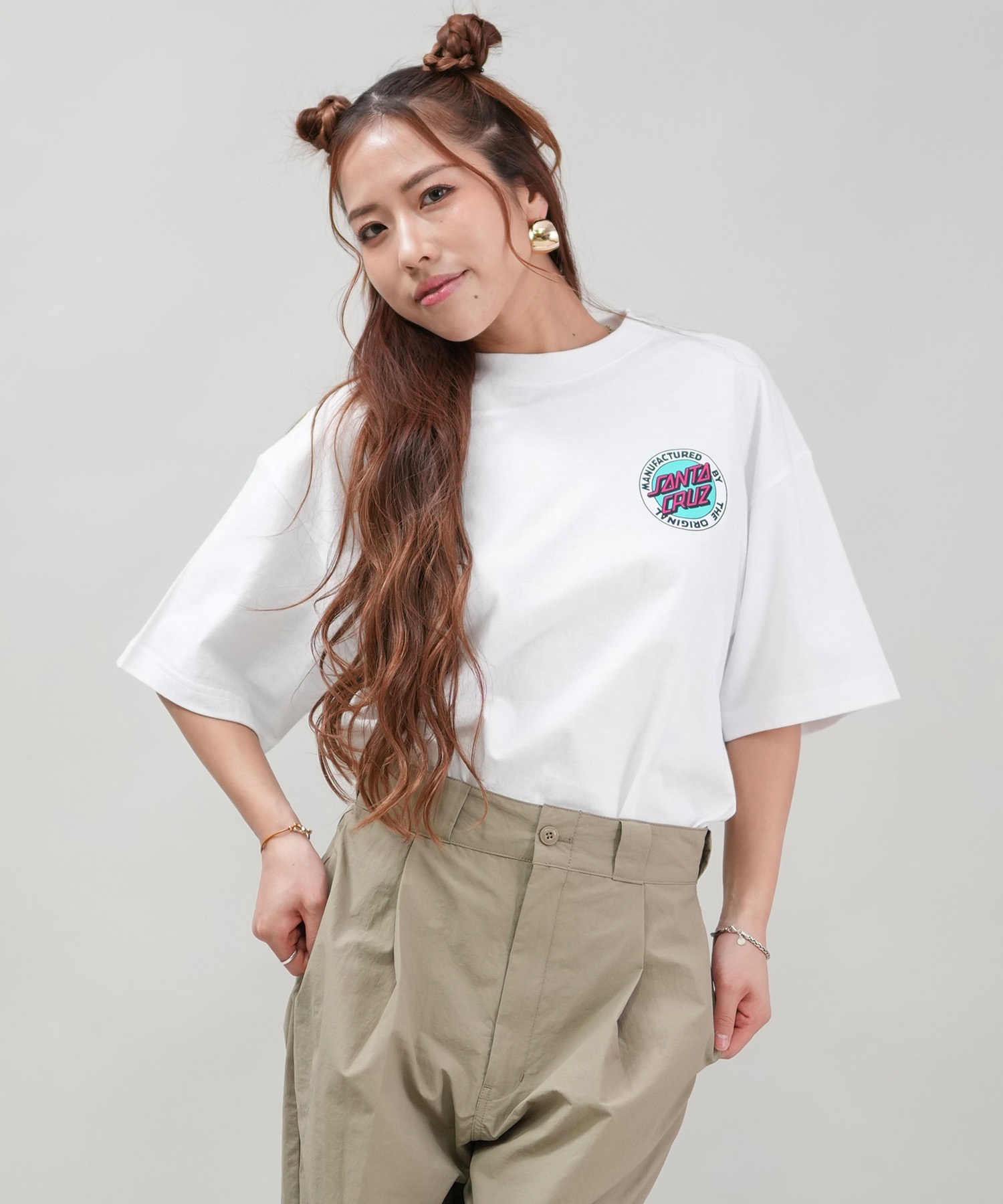 SANTACRUZ サンタクルーズ 半袖 Tシャツ レディース バックプリント ユニセックス 502252431 ムラサキスポーツ限定(WHITE-M)