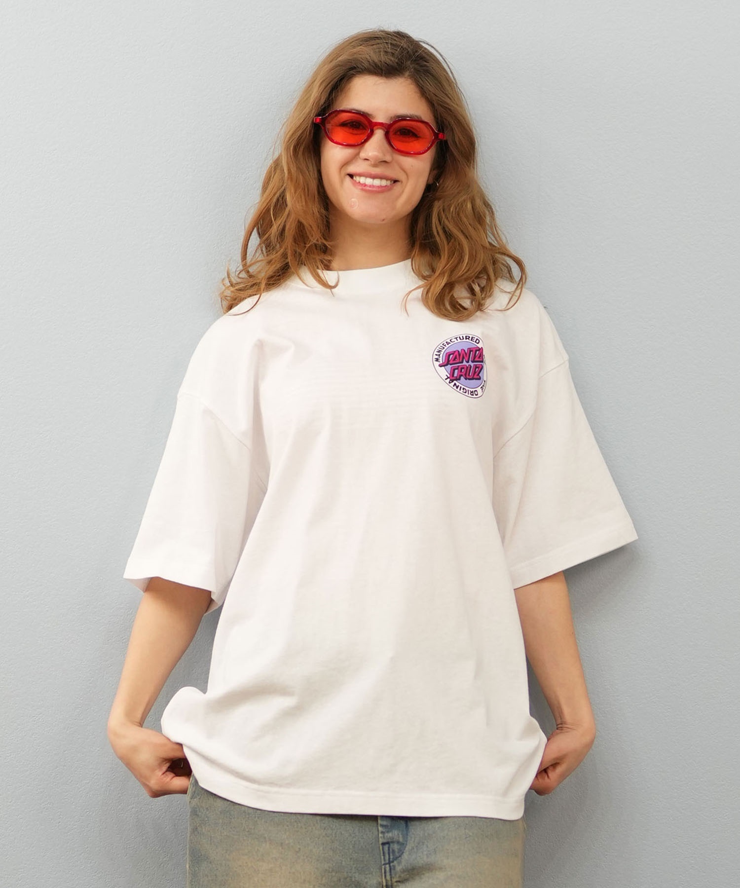 SANTACRUZ サンタクルーズ 半袖 Tシャツ レディース バックプリント ユニセックス 502252431 ムラサキスポーツ限定(WHITE-M)