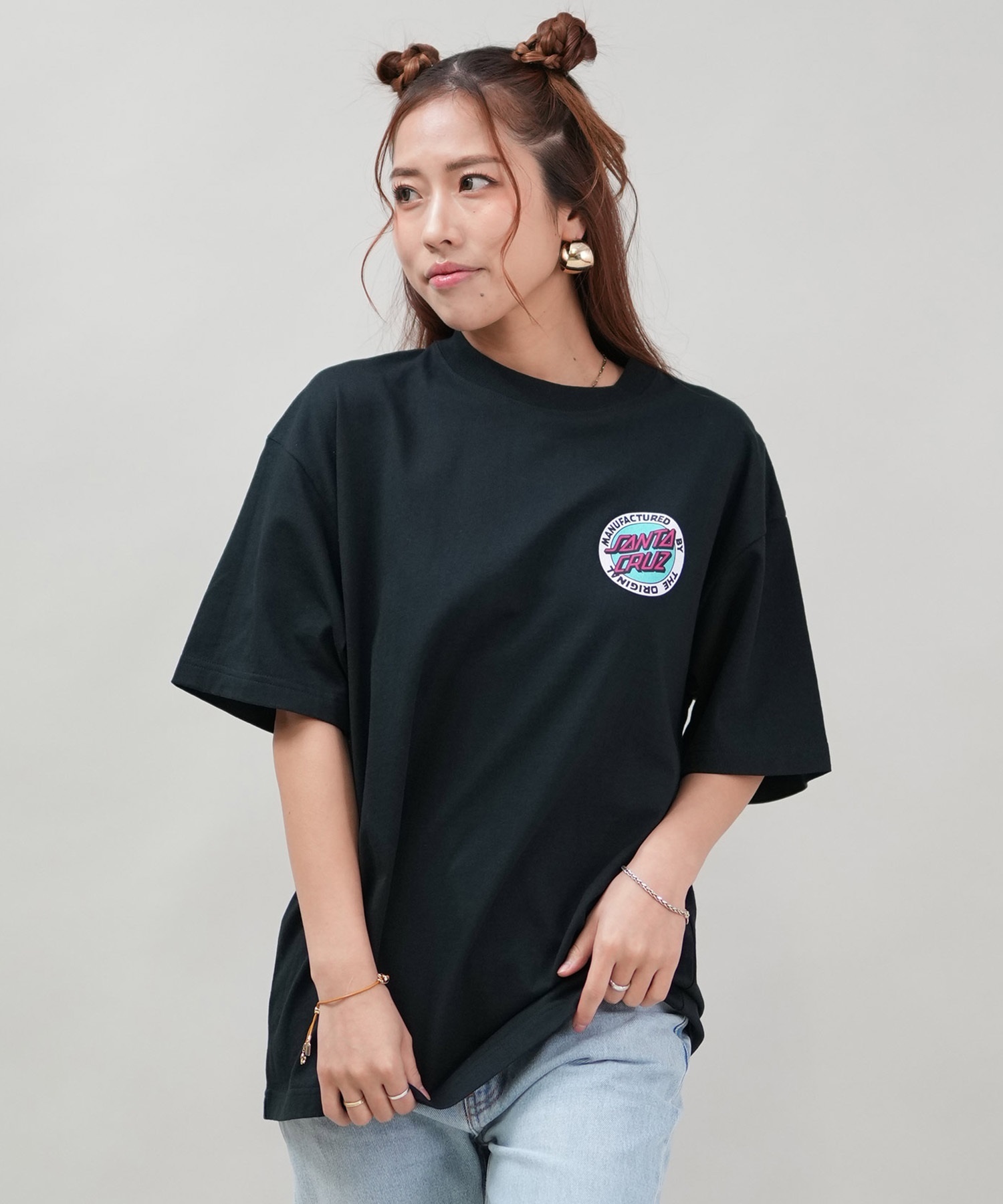 SANTACRUZ サンタクルーズ 半袖 Tシャツ レディース バックプリント ユニセックス 502252431 ムラサキスポーツ限定(WHITE-M)