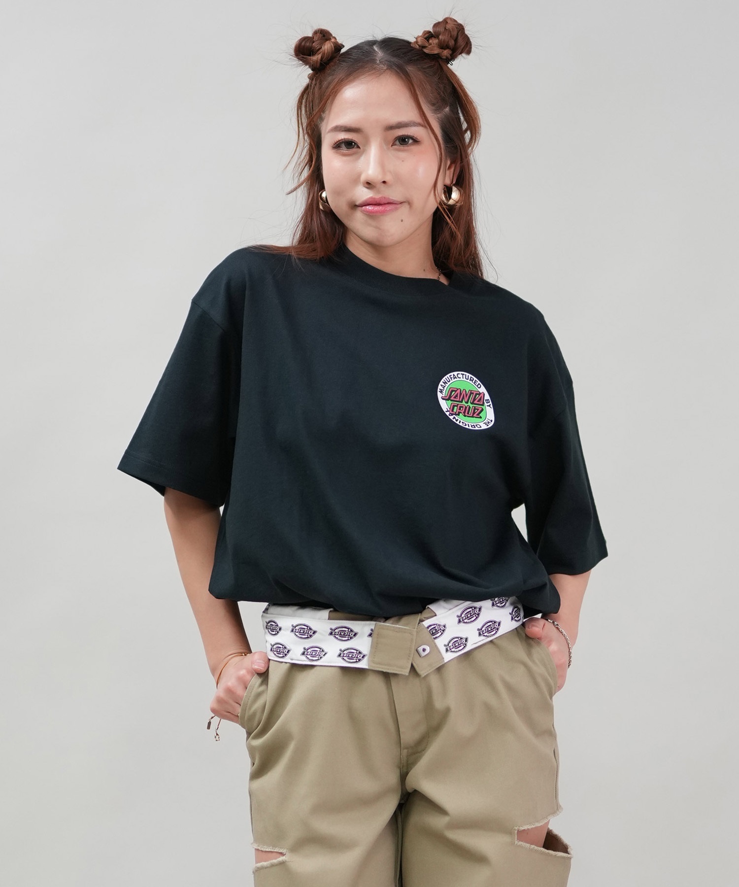 SANTACRUZ サンタクルーズ 半袖 Tシャツ レディース バックプリント ユニセックス 502252431 ムラサキスポーツ限定(WHITE-M)