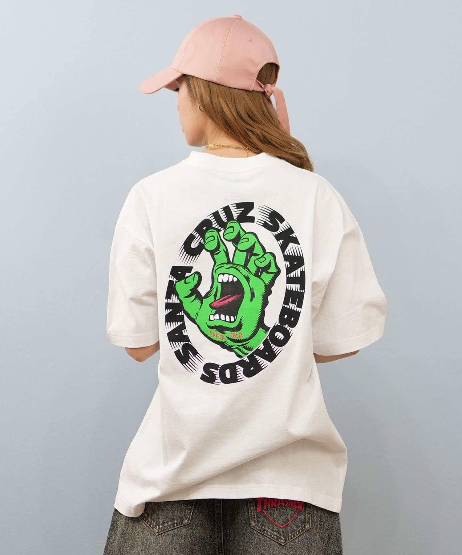 SANTACRUZ サンタクルーズ 半袖 Tシャツ レディース バックプリント ユニセックス 502252431 ムラサキスポーツ限定(WHITE-M)