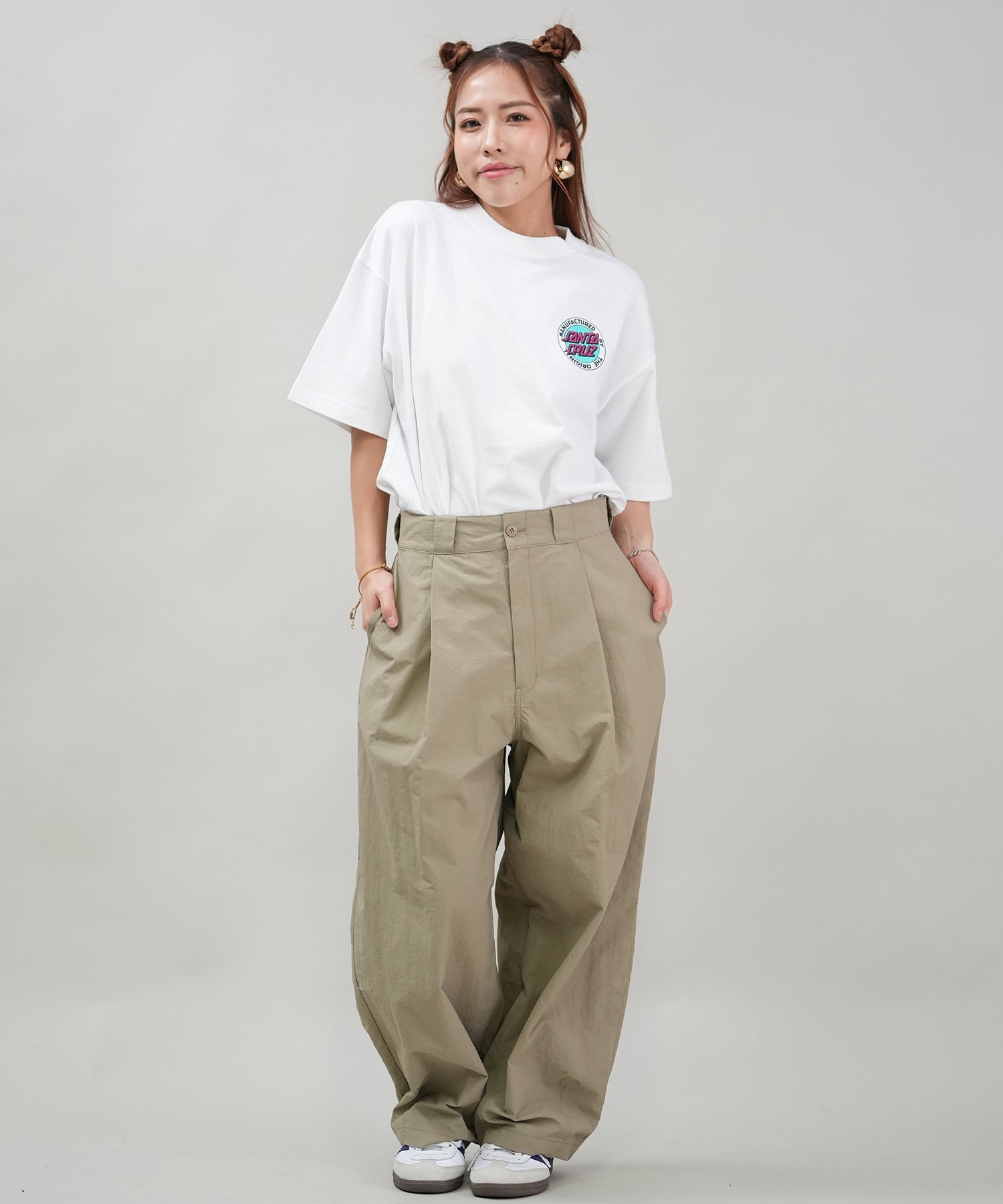 SANTACRUZ サンタクルーズ 半袖 Tシャツ レディース バックプリント ユニセックス 502252431 ムラサキスポーツ限定(WHITE-M)