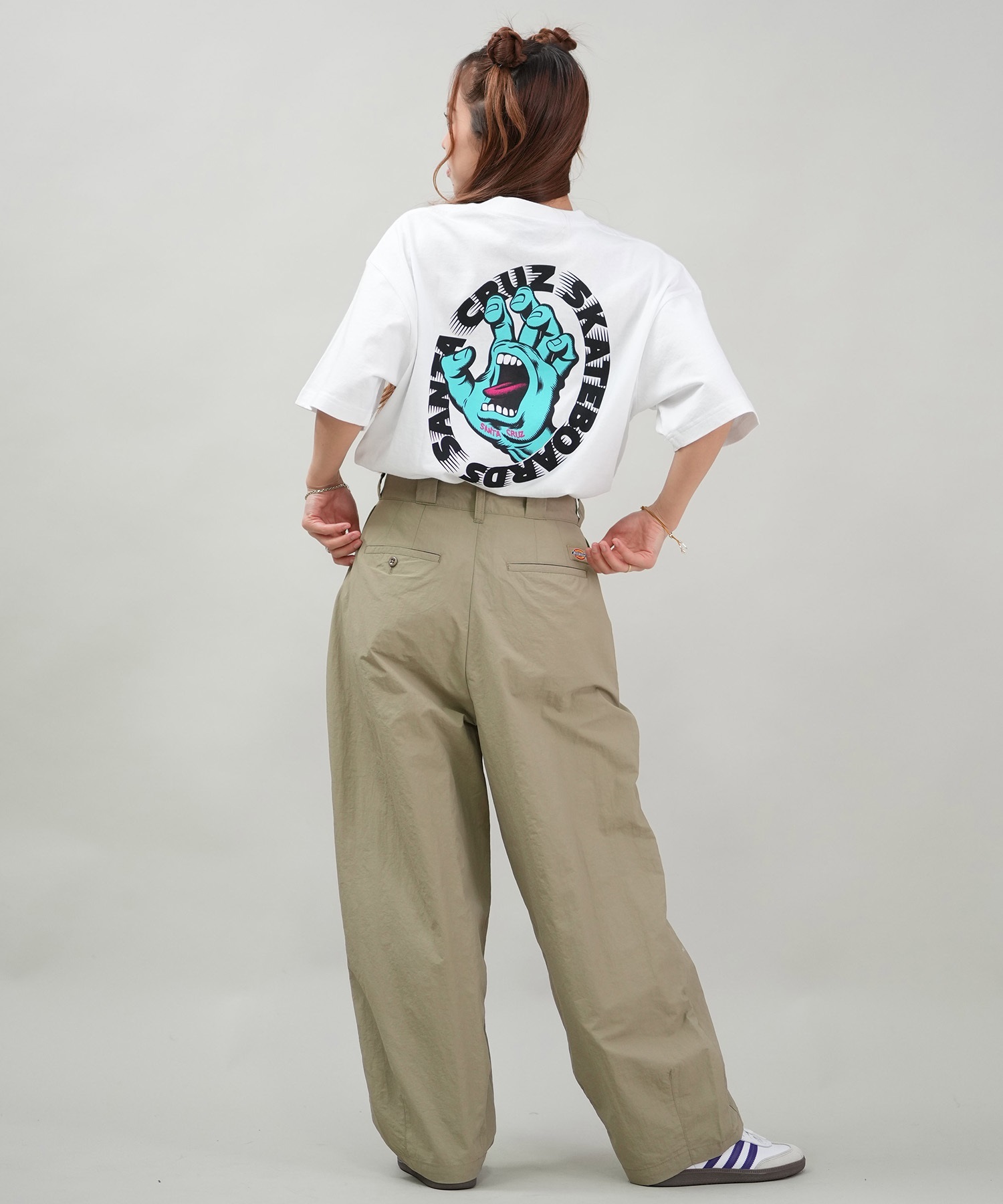 SANTACRUZ サンタクルーズ 半袖 Tシャツ レディース バックプリント ユニセックス 502252431 ムラサキスポーツ限定(WHITE-M)