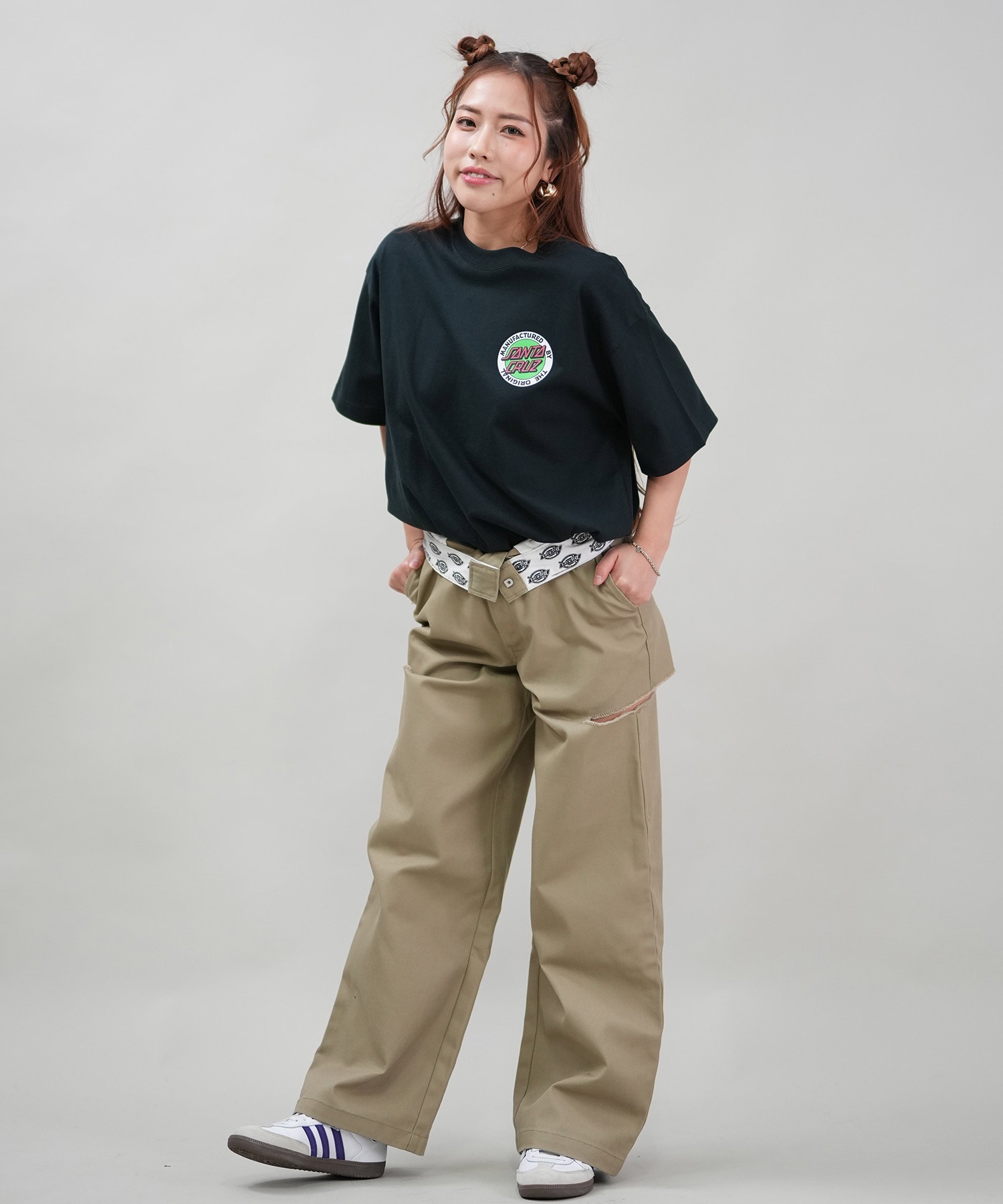 SANTACRUZ サンタクルーズ 半袖 Tシャツ レディース バックプリント ユニセックス 502252431 ムラサキスポーツ限定(WHITE-M)