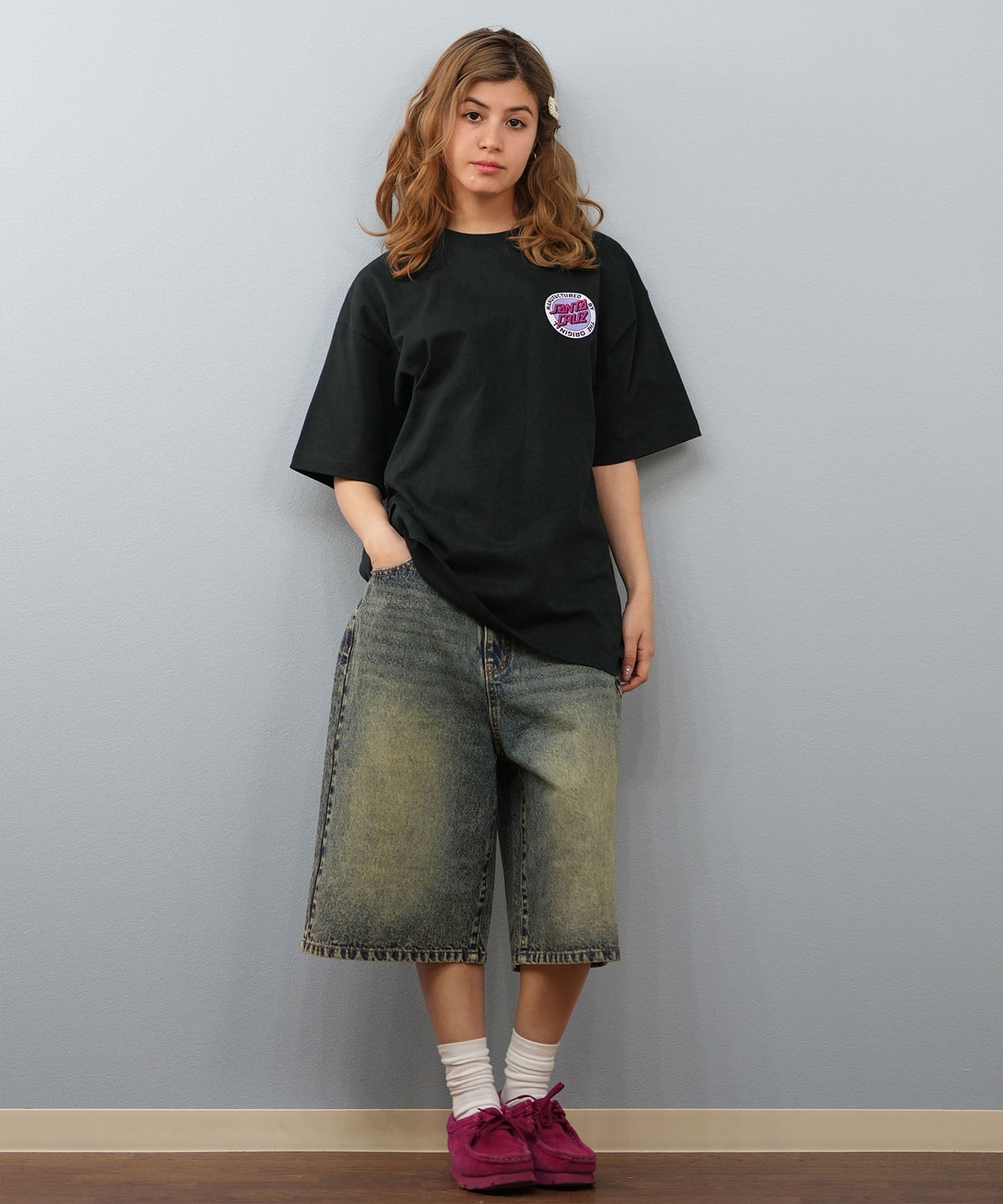 SANTACRUZ サンタクルーズ 半袖 Tシャツ レディース バックプリント ユニセックス 502252431 ムラサキスポーツ限定(WHITE-M)