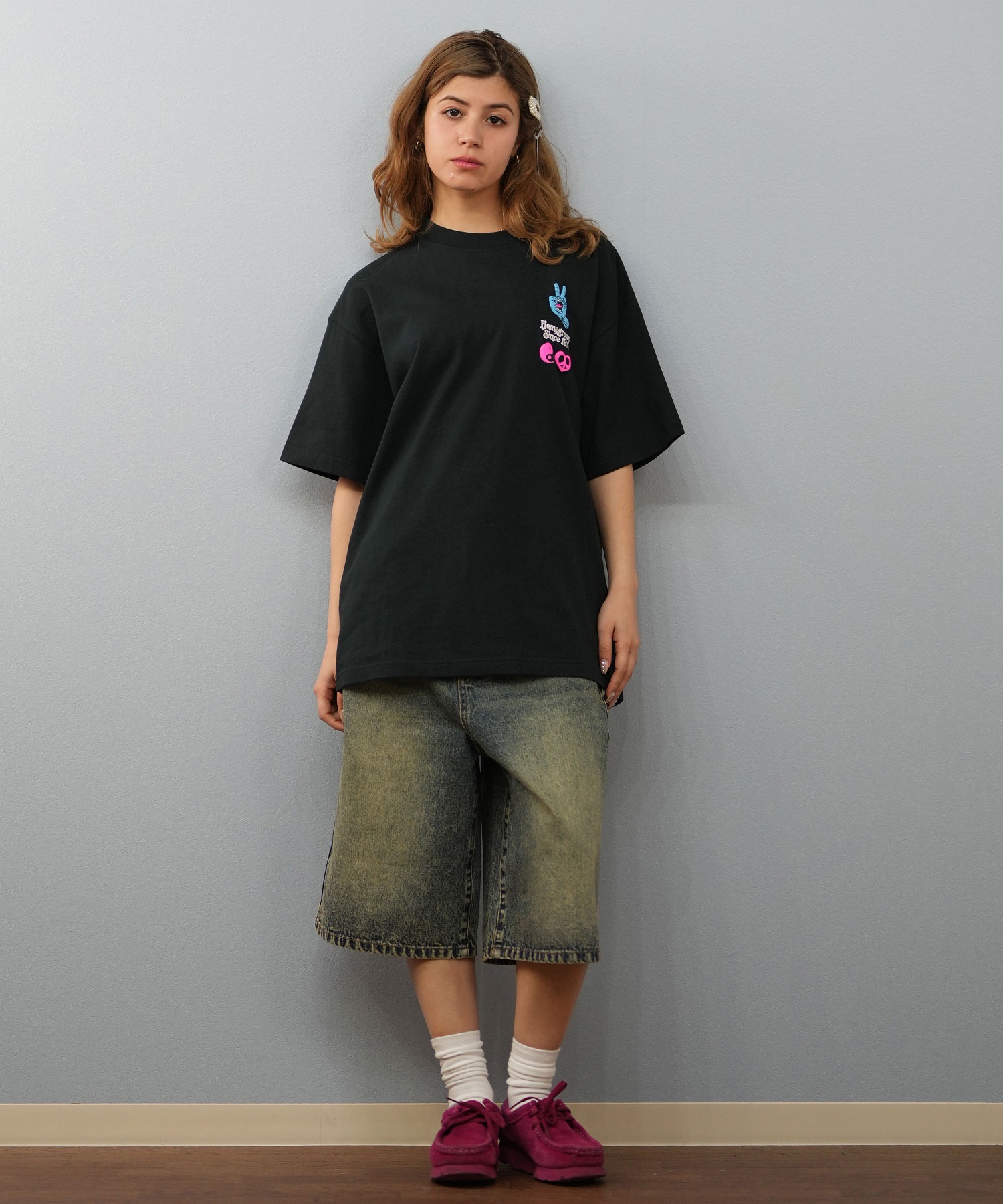 SANTACRUZ サンタクルーズ 半袖 Tシャツ レディース バックプリント 502252432 ムラサキスポーツ限定(WHITE-M)