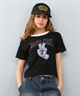 SANTACRUZ サンタクルーズ 半袖 Tシャツ レディース ミニT クロップド丈 ロゴ 502252437 ムラサキスポーツ限定(OFFBK-M)