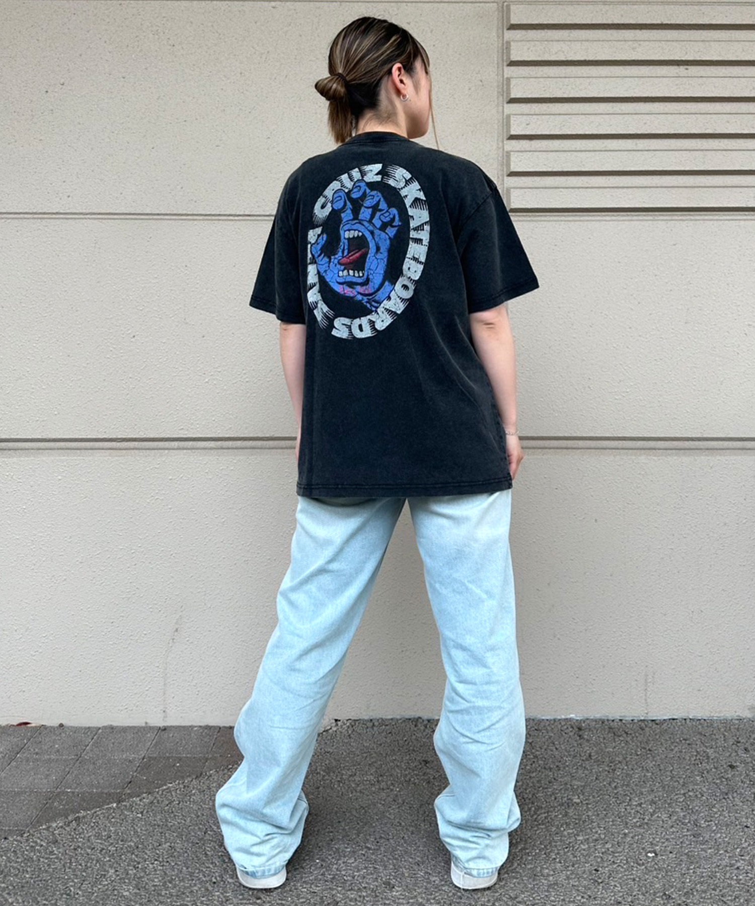 SANTA CRUZ サンタクルーズ Tシャツ XL ネイビー ヴィンテージ SANTA CRUZ サンタクルーズ 半袖 Tシャツ レディース バック