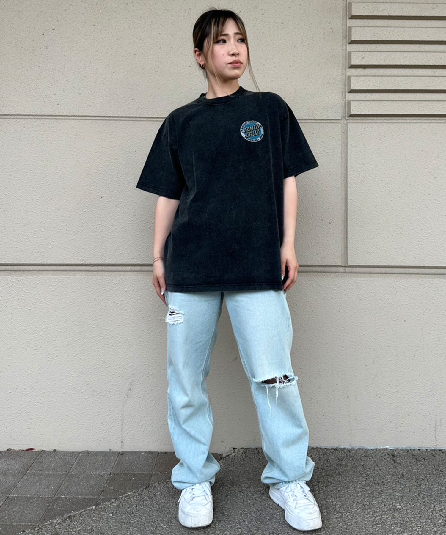 SANTA CRUZ Tシャツ サンタクルーズ　サイズL ヴィンテージ SANTA CRUZ サンタクルーズ 半袖 Tシャツ レディース バック