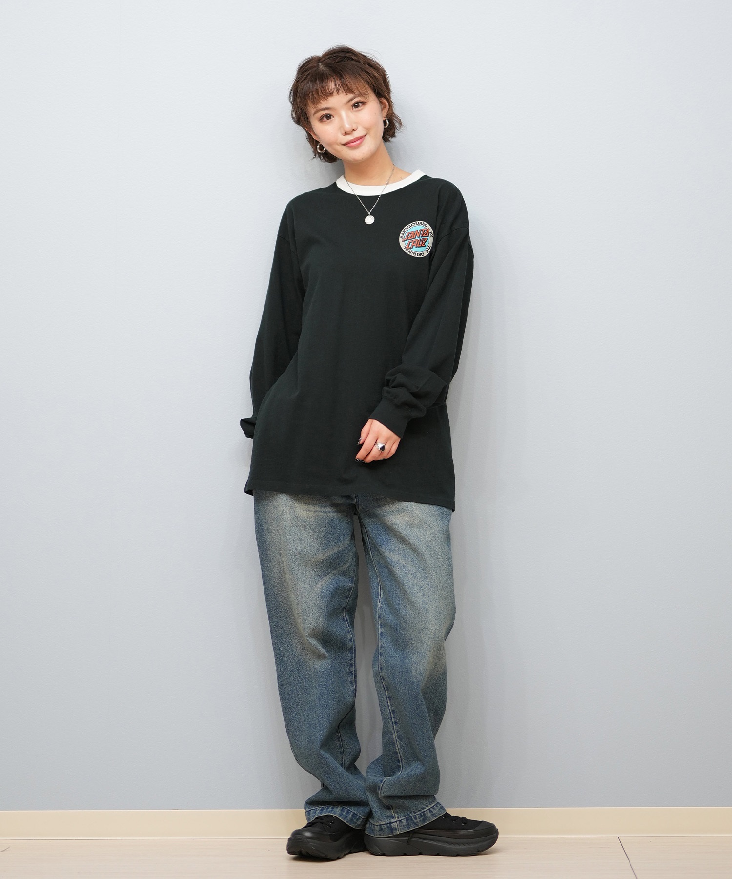 SANTACRUZ サンタクルーズ 長袖 Tシャツ レディース ロンT リンガー