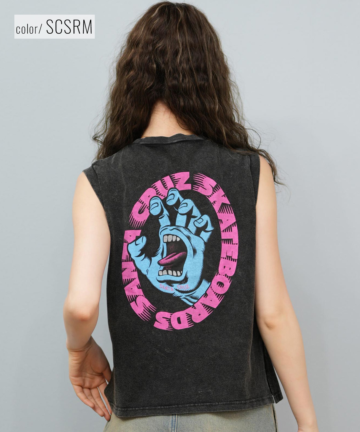 SANTACRUZ サンタクルーズ タンクトップ レディース バックプリント 古着風 ヴィンテージ加工 502253438(SCSRM-FREE)